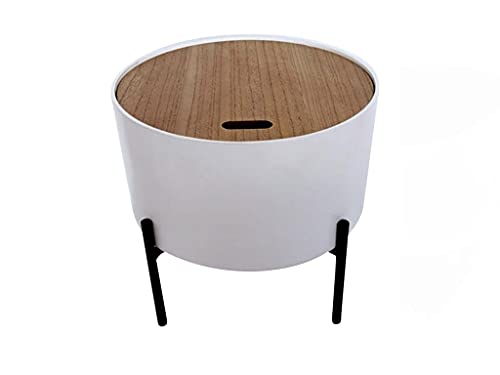 Gebor   Runder   Tisch Ablage   Natürlicher Look   Skandinavisches Design   Modern   Natürlich     Schwarz   35x36,5x36,5cm