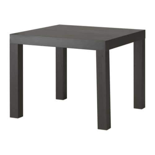 IKEA Beistelltisch Lack 55x55 cm schwarz braun