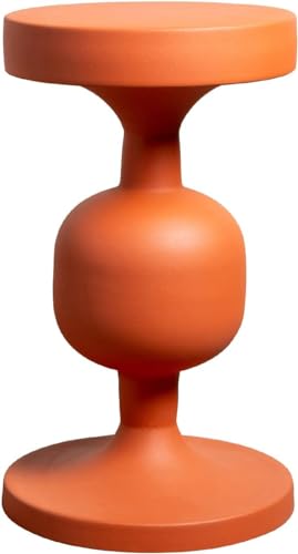CHEHOMA - 50822510 - Schickes, zeitgenössisches Design - Metalltisch - 30,5 x 52,5 cm - Orange
