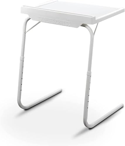 Mediashop Table Express mit Clip LED Lampe | Beistelltisch | Couch-Tisch | Serviertisch | bis 25 kg Traglast | 18 Einstellmöglichkeiten | Halterung für Tablet & Smartphone