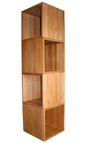 Isfort Holzhandels GmbH 4er-Set Würfel, Kubus ca. 45x45x45cm groß, aus extra dickem Buche-Massivholz, Cube, Beistelltisch, Hocker, echtes Holz