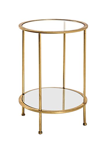 HAKU Möbel Beistelltisch, Metall, gold, Ø 38 x H 55 cm