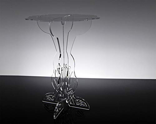 Slato Couchtisch für Wohnzimmer, modernes Design, aus transparentem Acrylkristall Colia (44 x H70)