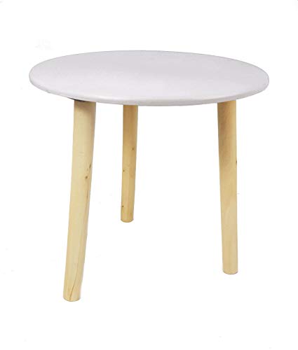 Spetebo Deko Holz Tisch 30x30 cm - Farbe: weiß - Kleiner Beistelltisch Couchtisch Sofatisch Blumenhocker