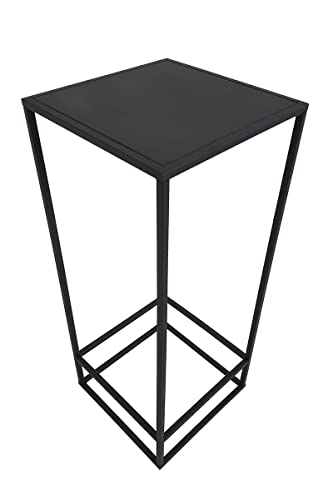 KUHEIGA Beistelltisch Metall schwarz, Pflanzentisch Blumentisch Metall, Deko-Tische