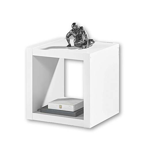 STYLE Modernes Würfelregal Weiß, ideal für Faltboxen - Praktisches Raumteiler Regal mit offenen Fächern - 41 x 41 x 38 cm (B/H/T)