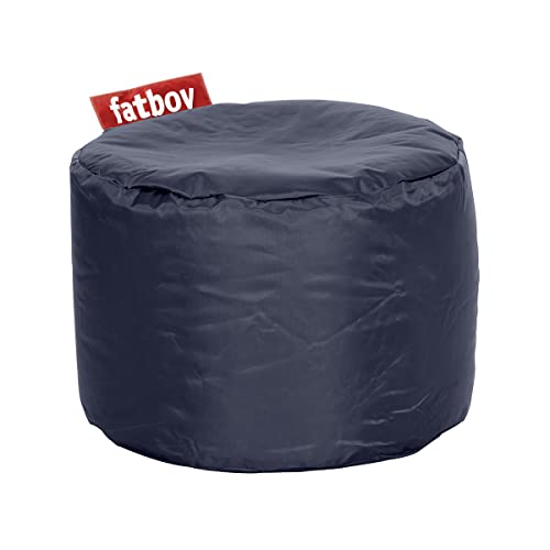 Fatboy® Point Hocker Nylon Blau | Runder Sitzhocker | Trendiger Poef/Fußbank/Beistelltis ch | 35 x ø 50 cm