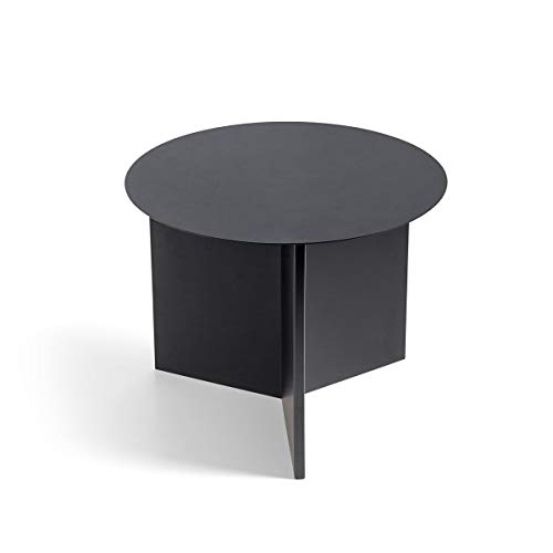 HAY Slit Table Round Beistelltisch, Stahl, Black, 35,5cm