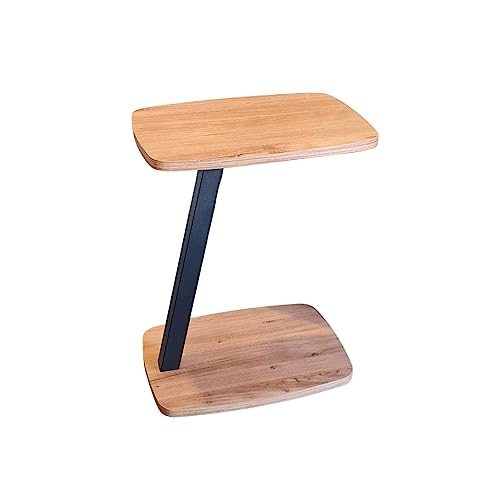 sugodesign Dulcet Couchtisch mit Rollen, Kleiner Beistelltisch Z Form, stylischer Sofatisch in schöner Holz Optik, Z - C Form Tisch als Ablagefläche für Couch und Sofa