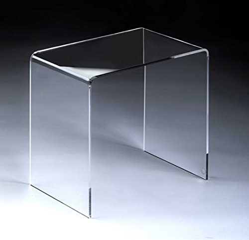 HOWE-Deko Hochwertiger Acryl-Glas Beistelltisch/Nachttisch, transparent, B44 x T29,5 cm, H 42,5 cm, Acryl-Glas-Stärke 8 mm