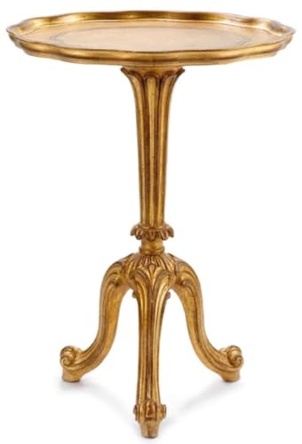Casa Padrino Luxus Barock Beistelltisch Antik Gold - Prunkvoller Barockstil 3-Bein Massivholz Tisch - Luxus Möbel im Barockstil - Barock Möbel - Luxus Qualität - Made in Italy