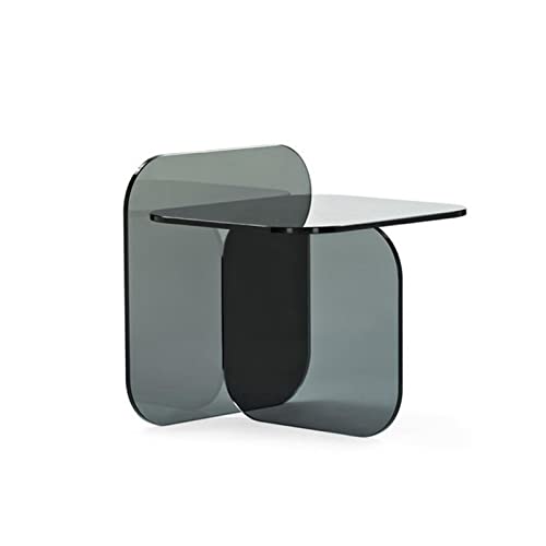 gnat Nordischer moderner Beistelltisch, minimalistischer kreativer bunter transparenter Plexiglas-Sitzflächentis ch. (Farbe: Grau)