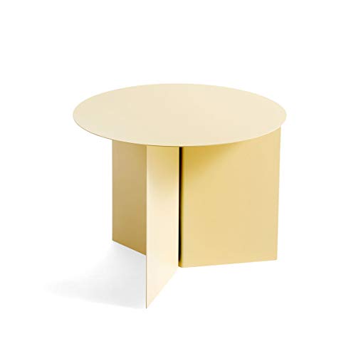  Slit Table Round, Stahl, Light Yellow, 35,5cm