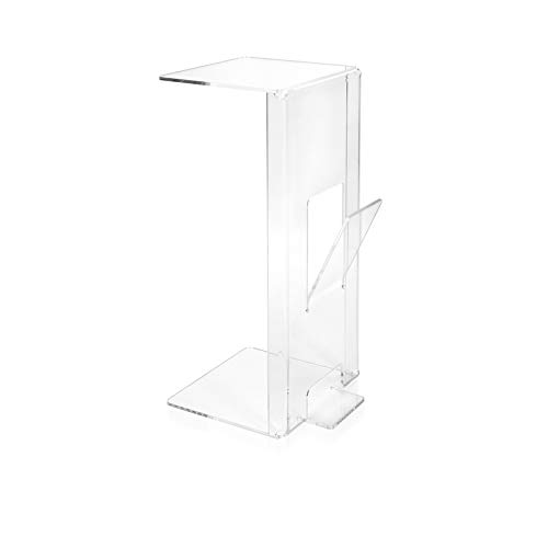 iPLEX - Ambrogio Beistelltisch, Sofaseite aus transparentem Plexiglas, mit Zeitungsfach, Maße: 70 x 34 x 28 cm, hergestellt in Italien – Einrichtung