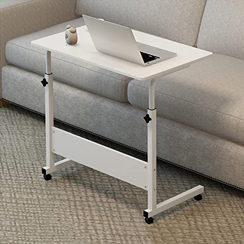 Yosoo Health Gear Höhenverstellbarer C-Tisch mit Rollen, 60 X 40 cm, Anhebbarer Nachttisch, C-förmiger Beistelltisch, Metallrahmen, Mobiler Laptop-Schreibtisch, Mobiler Couch-Snack-Beistelltisch