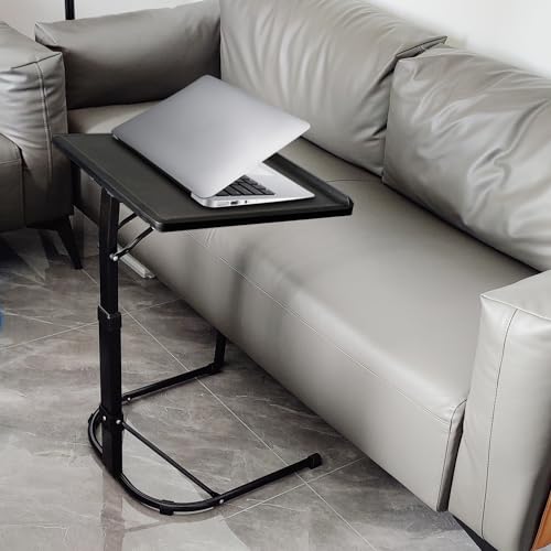 Soulitem Höhenverstellbar Laptop Tisch für Bett Sofa, Outdoor Klappbar Beistelltisch für krankenbett Büro Schlafzimmer Schwarz