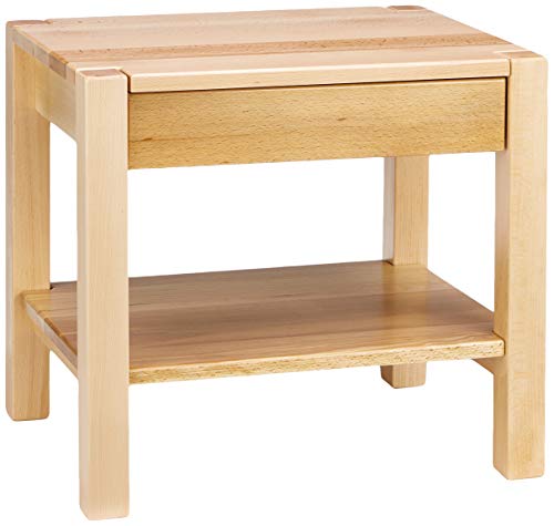HAKU Möbel Beistelltisch, Massivholz, buche gedämpft, B 50 x T 40 x H 45 cm