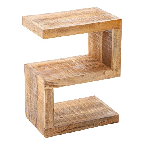 Riess Ambiente Massiver Beistelltisch S 60cm Mango Massivholz variabel stellbar Handarbeit Holztisch Tisch