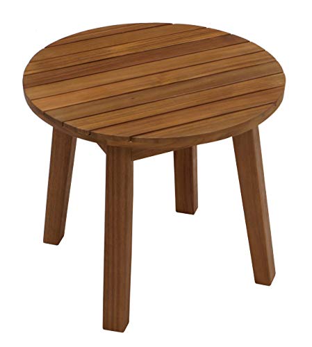 DEGAMO Beistelltisch Montevideo aus Akazien Holz, runde Form, 50cm Durchmesser, Oberfläche geölt Braun