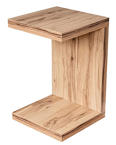 levandeo Beistelltisch Coco Kernbuche 32x32cm Höhe 50cm Keine Montage fest verleimt Holz Couchtisch Tisch Sofatisch