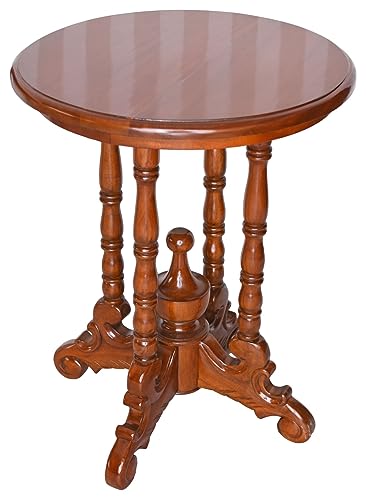 Tisch rund Barock Beistelltisch Mahagoni Blumentisch Telefontisch Antik Flurtisch 49 cm mar261 Palazzo Exklusiv