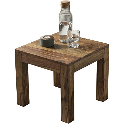 FineBuy Couchtisch Massiv-Holz 45 cm breit Wohnzimmer-Tisch Design Landhaus-Stil Beistelltisch Natur Farbe wählbar