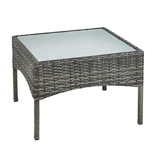 ESTEXO Tisch Gartentisch Balkontisch Loungetisch Möbel (Anthrazit/Grau)
