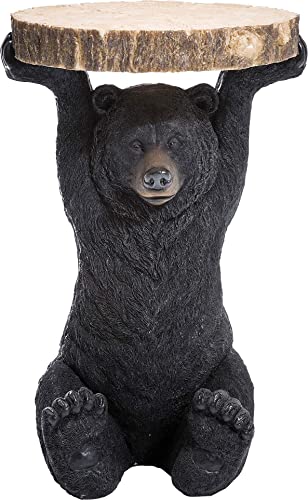 Kare Design Beistelltisch Animal Bear, Schwarz/Braun, Beistelltisch, Nachtisch, Bär, 53x33x33 cm (H/B/T)