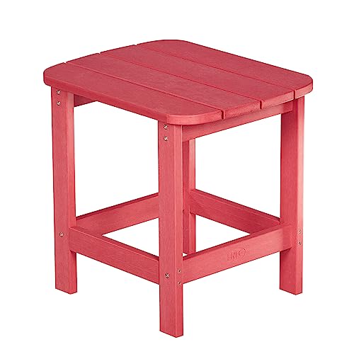 NEG Design Adirondack Tisch Marcy Beistelltisch täuschend echte Holzoptik, wetterfest, UV- und farbbeständig rot