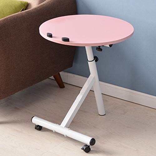 GaRcan Beweglicher Hubtisch, Winkel- und höhenverstellbarer Couchtisch, runder Bett-Sofa-Beistelltisch, Schreibtisch mit feststellbarem Universalrad