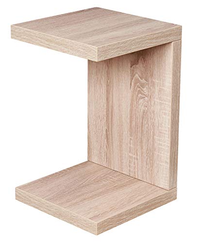 levandeo Beistelltisch Coco Sonoma Eiche sägerau 32x32cm Höhe 50cm Keine Montage fest verleimt Holz Couchtisch Tisch Sofatisch